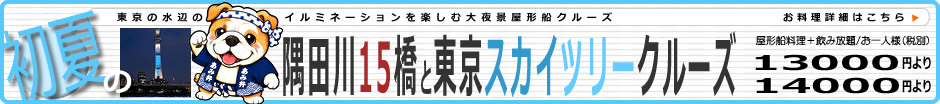 初夏の隅田川15橋と圧巻東京スカイツリークルーズ
